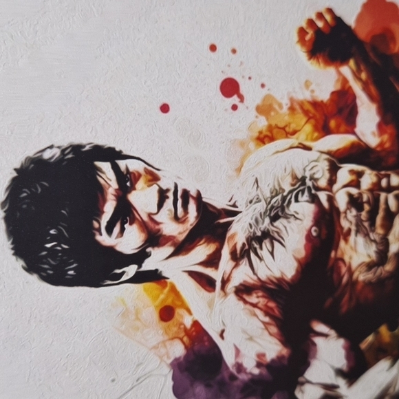 Bruce Lee Wall Art Martial Arts Watercolor Oil Painting Print - Picture 8 of 9